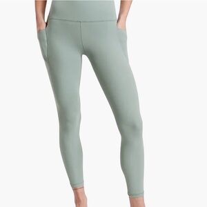 ATHLETA sage green 7/8 leggings yoga athletic 2 pockets